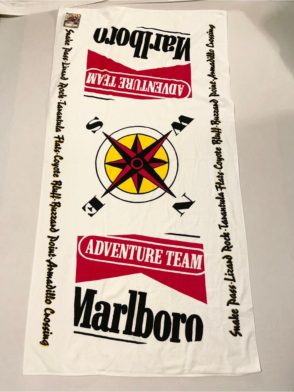 Vintage 1993 Marlboro Adventure Team OFFICIAL GEAR Team Beach Towel